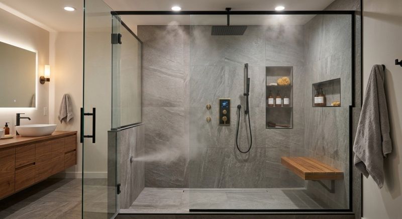 Granite Shower Installation in Portland, ME