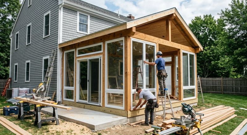 Porch Enclosure Installation in Asheville, NC